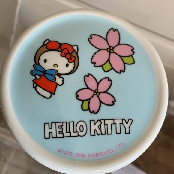 Hello kitty ceramic coffee mug with tea strainer, made by Sanrio - Picture 7 of 11